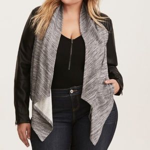 LAST CHANCE Torrid Waterfall Faux Leather moto jacket 2